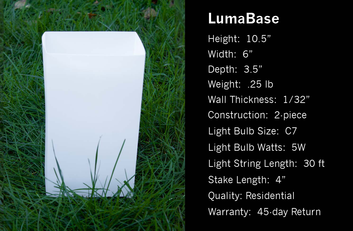 LumaBase specs